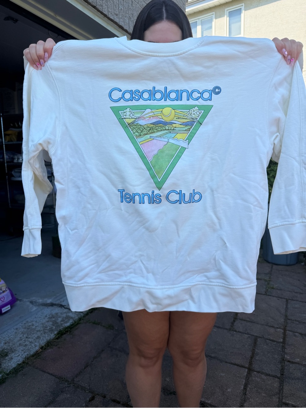 CASABLANCA Tennis Club Graphic Sweatshirt - White